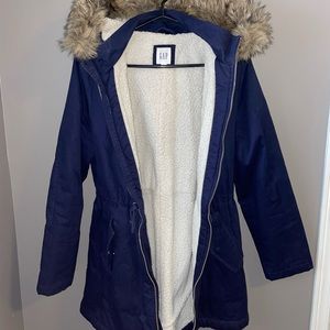 Women’s Gap Fall/Winter Jacket with Teddy Bear Interior